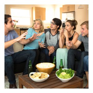 friends around table